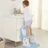 2-in-1 Toilettensitz Kinder mit Treppe,Toilettenaufsatz Produktbild-Vorschau 4