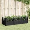 vidaXL Pflanzkasten mit Erdspießen Schwarz 123,5x43,5x43,5 Produktbild-Vorschau 2