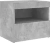 vidaXL Nachttisch mit LED-Leuchten Betongrau 50x40x45 cm Produktbild-Vorschau 6