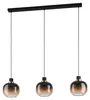 EGLO Hängelampe Oilella, 3-flammige Pendelleuchte Rauchglas Produktbild-Vorschau 1