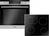 A studio shot of a built-in oven and a separate ceramic hob. Produktbild-Vorschau