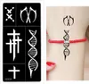 Henna Tattoo Schablone Airbrush Stencil Kreuz DNA Strang Produktbild-Vorschau 1
