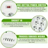 10 fach Flachstecker Steckdosenleiste, USB Steckdosenleiste Produktbild-Vorschau 8