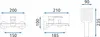 Technical drawings with dimensions of a shower faucet and shower head. Produktbild-Vorschau