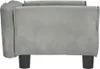 vidaXL Hundebett Hellgrau 70x45x30 cm Samt Produktbild-Vorschau 4
