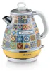A decorative electric kettle with a colorful tile pattern. Náhled obrázku produktu