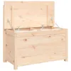 A light-colored wooden storage bench with its lid open, showing two compartments inside. The bench is on a white background. Náhľad obrázku produktu
