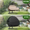 210D Hängeschaukel-Doppel-Ei-Stuhl-Abdeckung, Garten, Produktbild-Vorschau 2