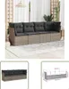 The Living Store 4-tlg. Garten-Sofagarnitur mit Kissen Grau Produktbild-Vorschau 1