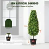 2er-Pack 3' künstlicher Buchsbaum-Formschnittbaum Produktbild-Vorschau 6