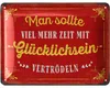LANOLU Retro Blechschild 'Zeit mit Glücklichsein Produktbild-Vorschau 7