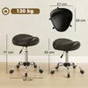 HOMCOM Sgabello a rotelle regolabile in altezza con ruote Anteprima dell’immagine prodotto 3