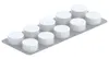 A blister pack of 10 white pills on a gray backing. Náhled obrázku produktu