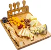 Bamboe Kaasplank met Kaasmessen Set – Bamboo Cheese Board – Productafbeelding-voorbeeld 1