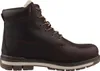 A side view of a brown leather boot against a white background. Voir les images du produit