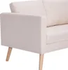 vidaXL 2-miestna pohovka Látka Cream White Náhľad obrázku produktu 6