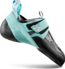 Kletterschuh "Skwama Vegan Woman" von La Sportiva in Schwarz und Türkis; seitliche Ansicht. Produktbild-Vorschau