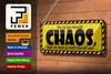 Blechschild Spruch 27x10cm wo ich bin herrscht Chaos aber Produktbild-Vorschau 3