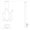 SkyRevolt Balkonhalter 100cm Ø 48mm Stahl Mast für Geländer Produktbild-Vorschau 7