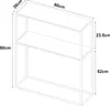 A line drawing of a console table with dimensions indicated. Náhled obrázku produktu