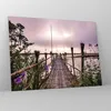 Bilder auf glas - Einteilig - Brücke See Fackel - 70x50cm - Produktbild-Vorschau 4