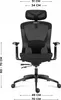 Chaise de jeu Huzaro Combat 7.3 Black Mesh Voir les images du produit 6