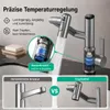 Wasserhahn Bad mit 3 Strahlarten, LED-Temperaturanzeige Produktbild-Vorschau 5