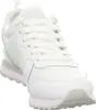 A white sneaker is shown from the front. Voir les images du produit