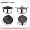 Kochtopf 2 L Ø 20 cm – Edelstahl Induktion Topf mit Produktbild-Vorschau 3