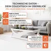 SalesFever Couchtisch | schwarze Glasplatte | Hochglanz Produktbild-Vorschau 2