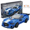 A blue toy sports car and its packaging are displayed. Produktbild-Vorschau