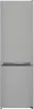 A front view of a silver refrigerator. Produktbild-Vorschau