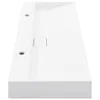 Lavabo in mineralmarmo 120x46x11 cm bianco Anteprima dell’immagine prodotto 6
