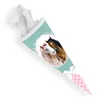 itenga Schultüte Zuckertüte 70cm rund Pferde Filzverschluss Produktbild-Vorschau 1