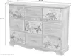 A chest of drawers with decorative panels on the drawer fronts. Produktbild-Vorschau