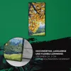 Wohnzimmer-Bild Leinwand Uhr 30x60 Gemälde Baum Blätter Produktbild-Vorschau 5