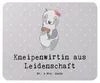 Mr. & Mrs. Panda Mousepad Kneipenwirtin Leidenschaft - Grau Produktbild-Vorschau 1