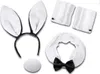 Bunny Damenkostüm-Set Hase 5-teilig weiss-schwarz - Produktbild-Vorschau 7
