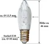 A diagram showing the dimensions of a light bulb. Produktbild-Vorschau