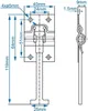 ProPlus Türfeststeller Türhalter mit Halteteil 119 x 40 mm Náhled obrázku produktu 6