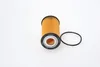 A Bosch oil filter and a rubber O-ring are shown against a white background. Produktbild-Vorschau