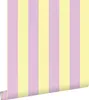 ESTAhome Tapete Streifen Pastellgelb und Violett 53 cm x Produktbild-Vorschau 1