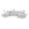 Fedve Ecksofa Eckcouch Medan U Form Big Sofa Sofagarnitur Produktbild-Vorschau 6