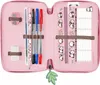 Dreifaches Federmäppchen für Mädchen mit Panda 10 Zubehör Produktbild-Vorschau 3