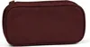 A close-up view of a maroon pencil case. Voir les images du produit