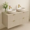 WENA Waschtischunterschrank 120 cm, geriffelte Fronten, Produktbild-Vorschau 1