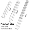 3 Stück Edelstahl Lineale 15/20/30cm Metall Lineale mit Produktbild-Vorschau 5
