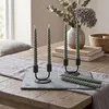 6er Set Kerzen Grün Gedreht H20cm Stabkerzen Tafelkerzen Produktbild-Vorschau 4