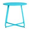 Homestyle4u Beistelltisch Gartentisch Blau Metall Tisch Produktbild-Vorschau 4