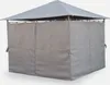 A gray gazebo with curtains attached to the sides, shown from a three-quarter angle against a white background. Anteprima dell’immagine prodotto